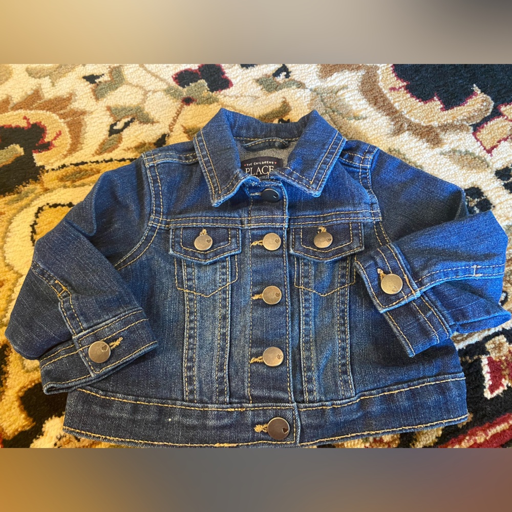 The Children Place Blue Denim Jacket,6-9m